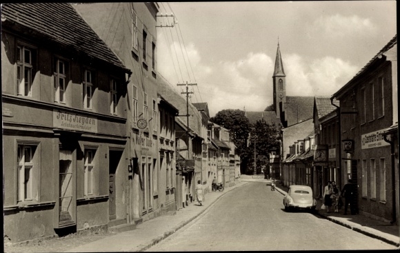 Postcard Jarmen in Western Pomerania, DSF street