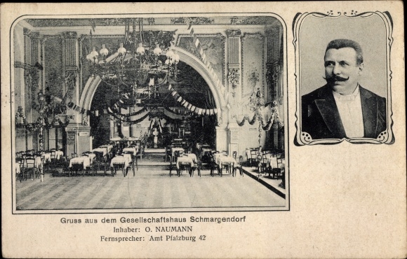 PC Berlin Wilmersdorf Schmargendorf, society house, interior view, portrait