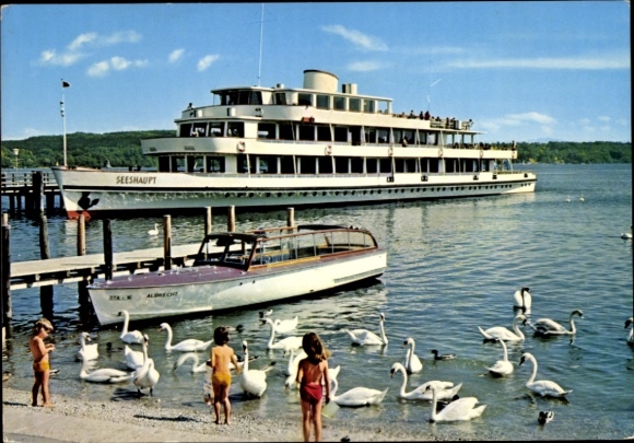Postcard Starnberger See, MS Seehaupt