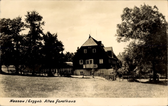 Ak Nassau Frauenstein im Erzgebirge, Sommerfrische Altes Forsthaus