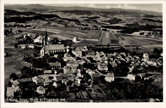 Postcard Tittling in the Dreiburgenland Lower Bavaria, general view, aerial photograph