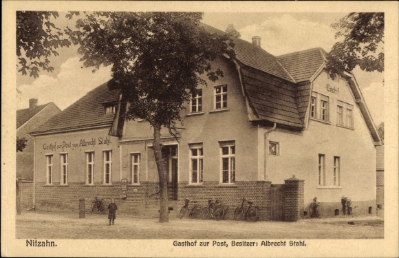 Postcard Nitzahn Milower country in Havelland, Gasthof zur Post