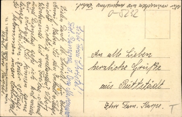 Passepartout Postcard Buttstädt in Thuringia, Gabelsbergerstrasse