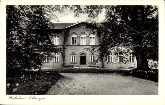 Postcard Schnega in Wendland, manor house
