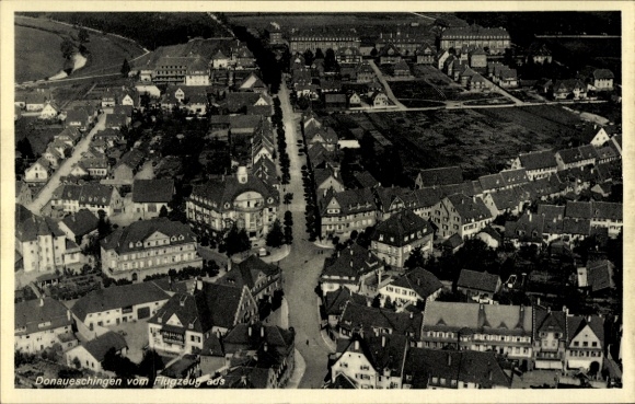 Ak Donaueschingen im Schwarzwald, Fliegeraufnahme