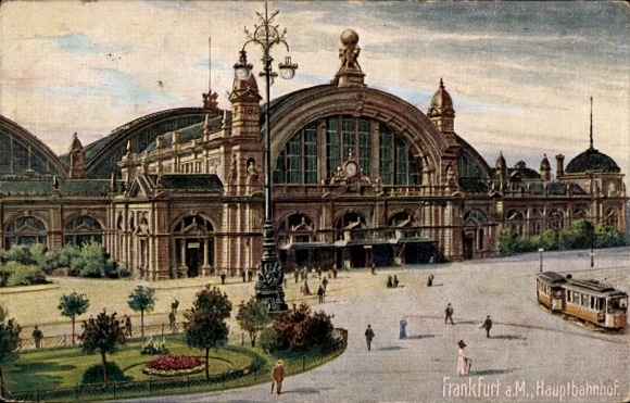Künstler Ak Frankfurt am Main, Der Hauptbahnhof, Wiedemann Nr. 2088, WIRO