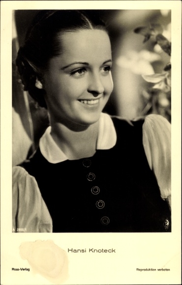 Postcard actress Hansi Knoteck, portrait
