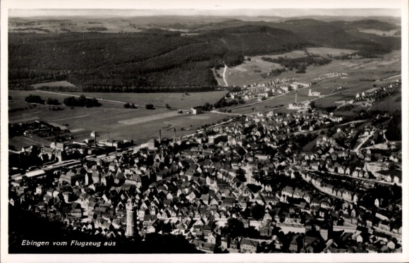 Ak Ebingen Albstadt in Württemberg, Luftaufnahme