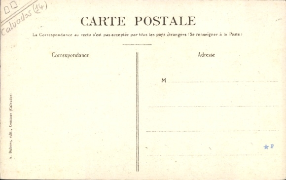 Postcard En Normandie, La Partie de Dominos, couple in traditional costume
