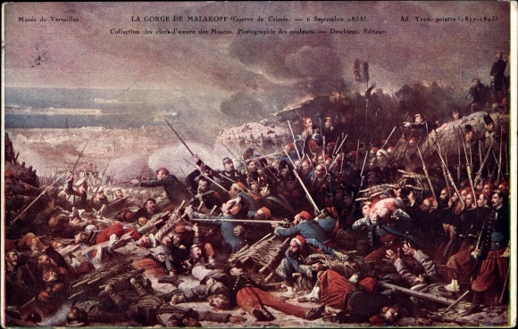 Artysta KP Yvon, La Gorge de Malakoff 1855, Bataille