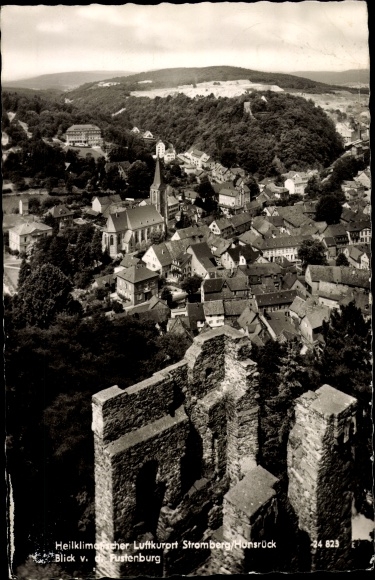 Postcard Stromberg in the Hunsrück, view from the Pustenburg