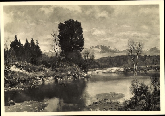 Artist Postcard Burger, J., HDK No. 650, Altwasser in early spring