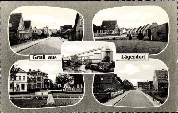 Ak Lägerdorf in Holstein, straat, huizen, nederzetting