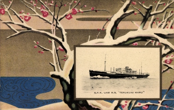 passe-partout Ak NYK Line, stoomboot SS Terukuni Maru