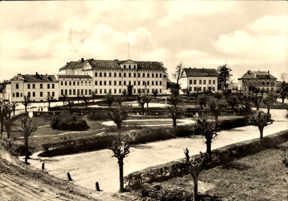 Postcard Lauterbach in Hesse, architecture, park landscape, trees, historical buildings