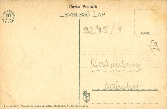Postcard Cluj Napoca Klausenburg Kolozsvar Romania, train station