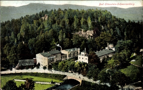 Postcard Schwarzenberg in the Ore Mountains Saxony, Bad Ottenstein, general view