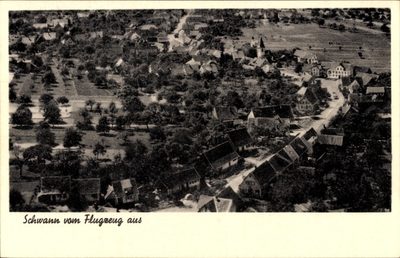 Postcard Schwann Staubenhardt in the Black Forest, aerial photograph