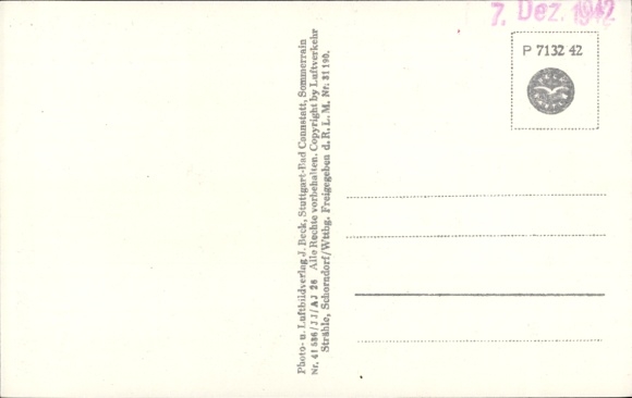Postcard Baarsen Bad Pyrmont, Bad Pyrmont v. Airplane from