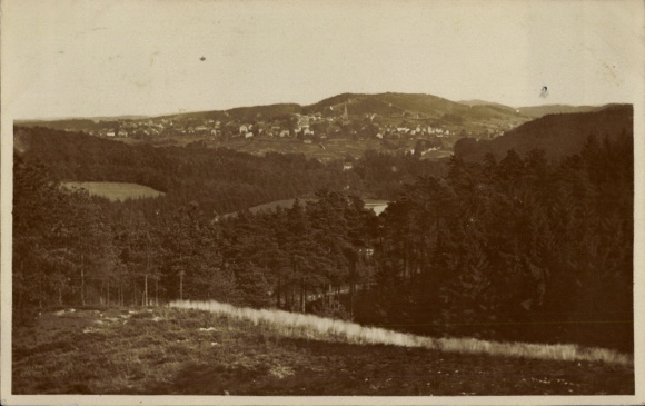 Ak Oerlinghausen in Lippe, Ansicht von  Teutoburgerwald, hügelige Landschaft