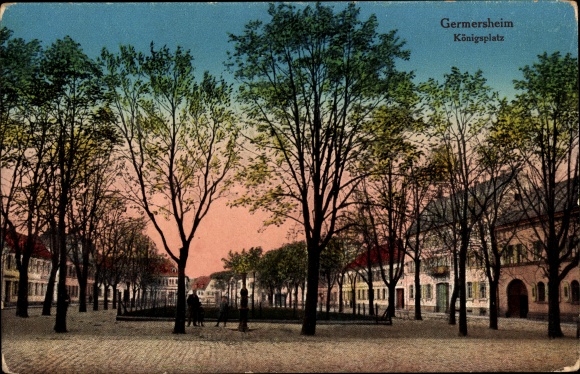 Postcard Germersheim am Rhein, Königsplatz