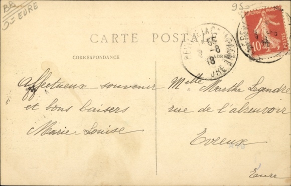 Postcard Amfreville la Campagne Eure, Le Chateau