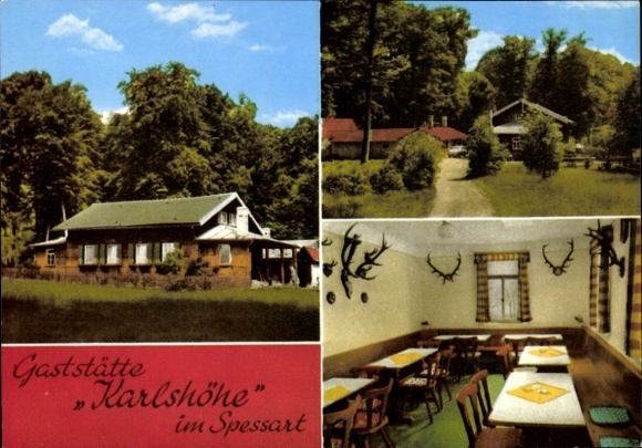 Ak Karlshöhe Esselbach in Unterfranken, Gaststätte Karlshöhe