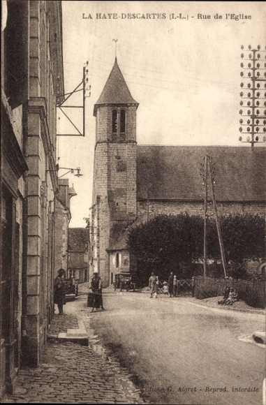 Ak La Haye Descartes Indre et Loire, Rue de l'Eglise
