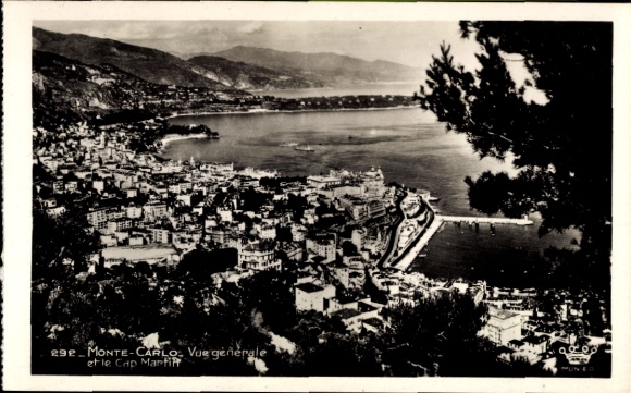 Ak Monte Carlo Monaco, Blick auf  Cap Marti, Stadtansicht, Küstenlandschaft