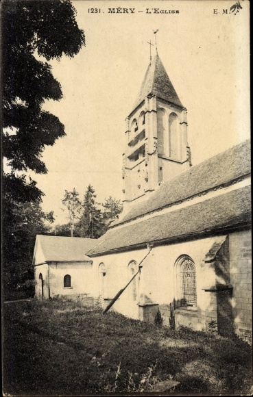 Ak Méry sur Oise Val d’Oise, Église