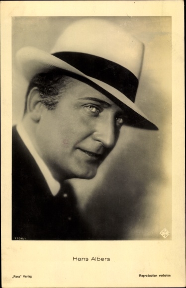 Postcard Actor Hans Albers, Ross Verlag 7506 1, UFA Film