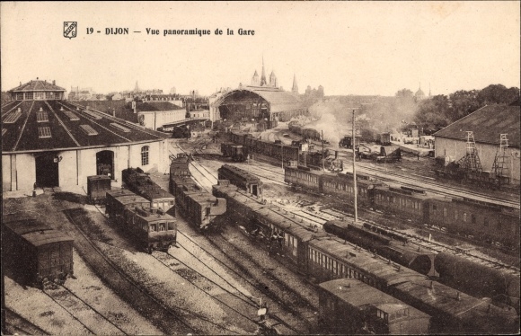Postcard Dijon Côte d&#39;Or, Panoramic view of the station