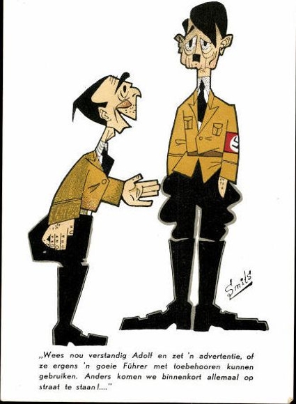 10 alte Ak Anti Hitler, Künstler Smits, diverse Karikaturen