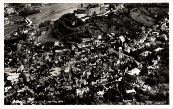 Postcard Kulmbach in Upper Franconia, aerial photograph