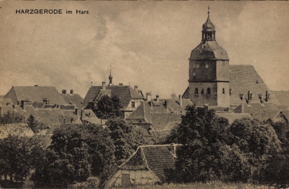 Ak Harzgerode am Harz, Stadtansicht von   Architektur, Harz