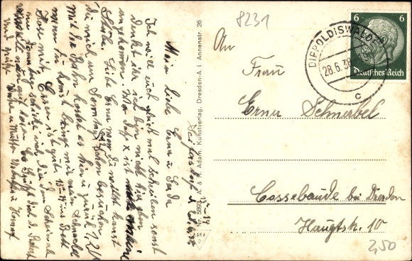 Postcard Seifersdorf Dippoldiswalde in the Eastern Ore Mountains, convalescent home &quot;Nächstenliebe&quot;, women&#39;s department
