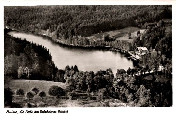 Ak Ebni Kaisersbach in Baden Württemberg, Ebnisee, Fliegeraufnahme