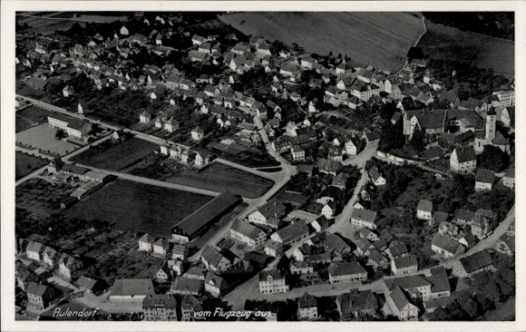 Postcard Aulendorf in Württemberg, aerial photograph