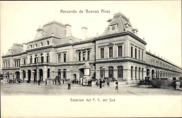 Ak Buenos Aires Argentinië, Estación de FC del Sud
