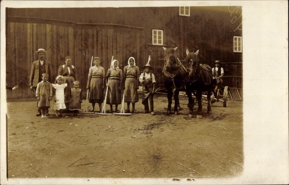 Photo Postcard Stürza Dürrröhrsdorf Dittersbach in Saxony, farm