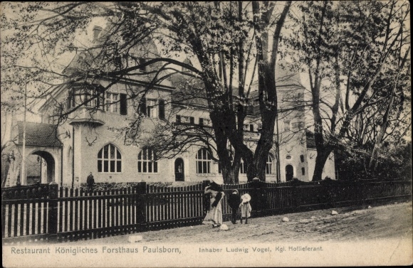 KP Berlin Zehlendorf Dahlem, Paulsborn, restauracja Royal Forest House, widok z zewnątrz
