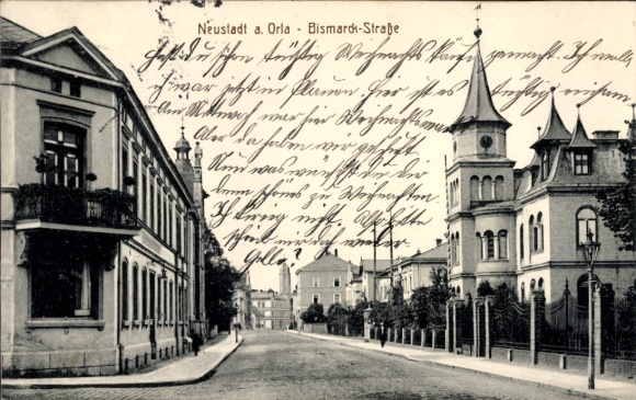 Ak Knau Neustadt an der Orla Thüringen, Bismarck-Straße
