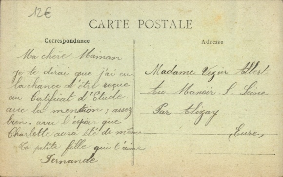 Postcard Bourgtheroulde, Les Ecoles, Route de Thuit Hébert