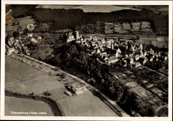 PC Trendelburg in northern Hesse, aerial photo of the place
