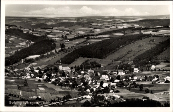 Postcard Geising Altenberg in the Ore Mountains, general view