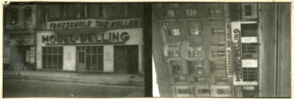 Contact sheet photos Berlin Schöneberg Friedenau, Rheinstraße, shop Möbel Belling, dance school