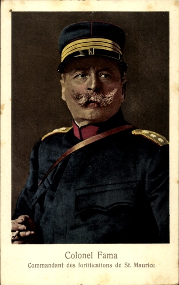 PC Colonel Fama, Commandant des fortifications de St. Maurice, history of Switzerland, uniform