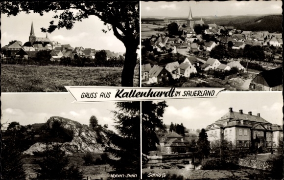 PC Kallenhardt Rüthen in Westphalia, castle, Hohen Stein, town view