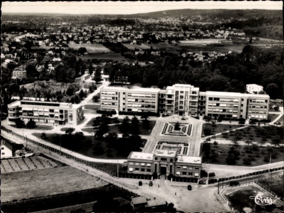 Ak Eaubonne Val d’Oise, Hopital Departemental, Luftaufnahme