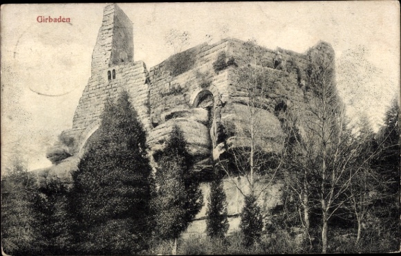 Postcard Mollkirch Alsace Bas Rhin, Girbaden Castle